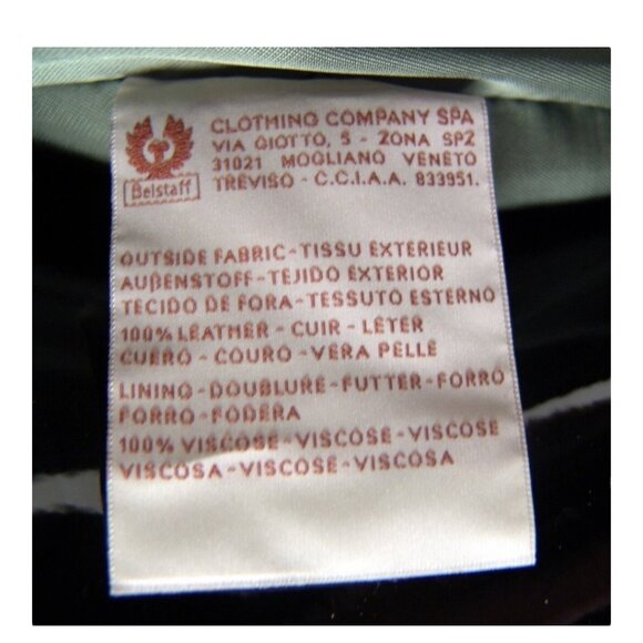 Belstaff Glamorous Combat Green Leather Cat Jacket 42 Made In Italy - Picture 12 of 12